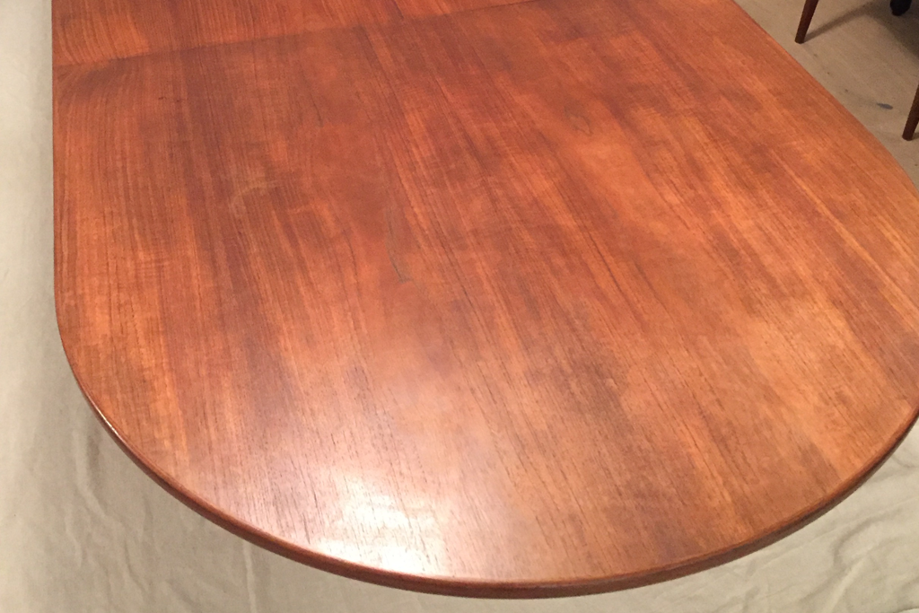 Table Wood Damaged, poor lacquered, Scratches